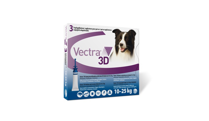 VECTRA 3D PERRO 10-25 KG - 3 PIPETAS AZUL
