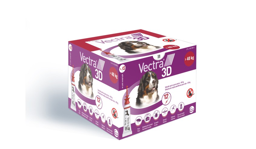 VECTRA 3D XL +40 KG 12 PIPETAS ROJO - CLINICO
