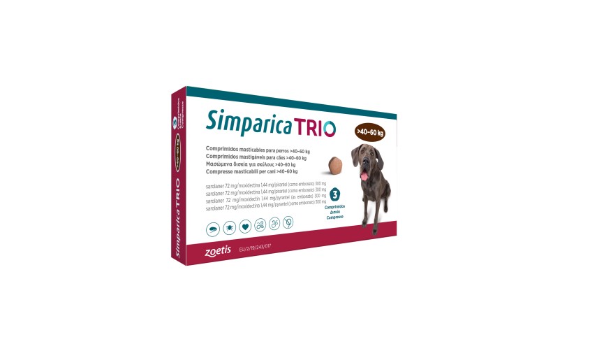 SIMPARICA TRIO 40-60 KG 3 COMP
