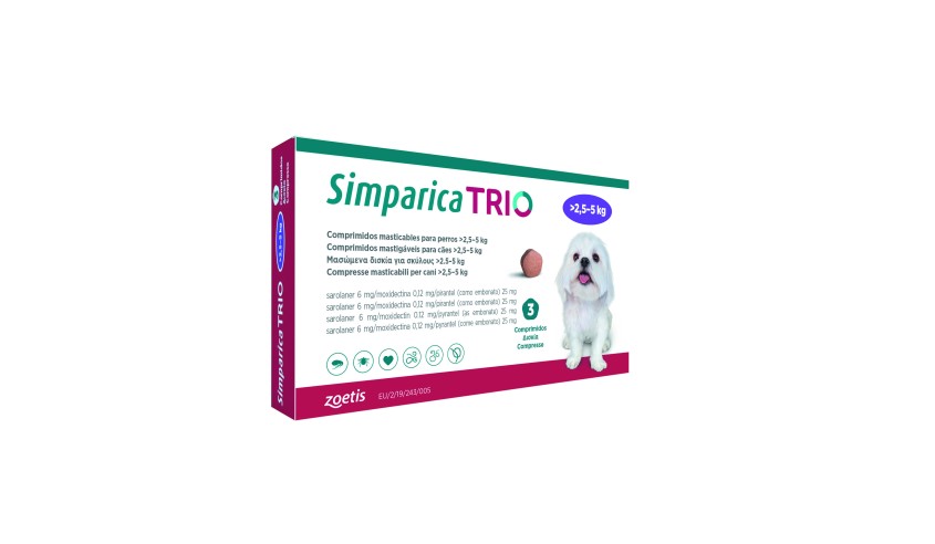 SIMPARICA TRIO 2.6-5 KG 3 COMP
