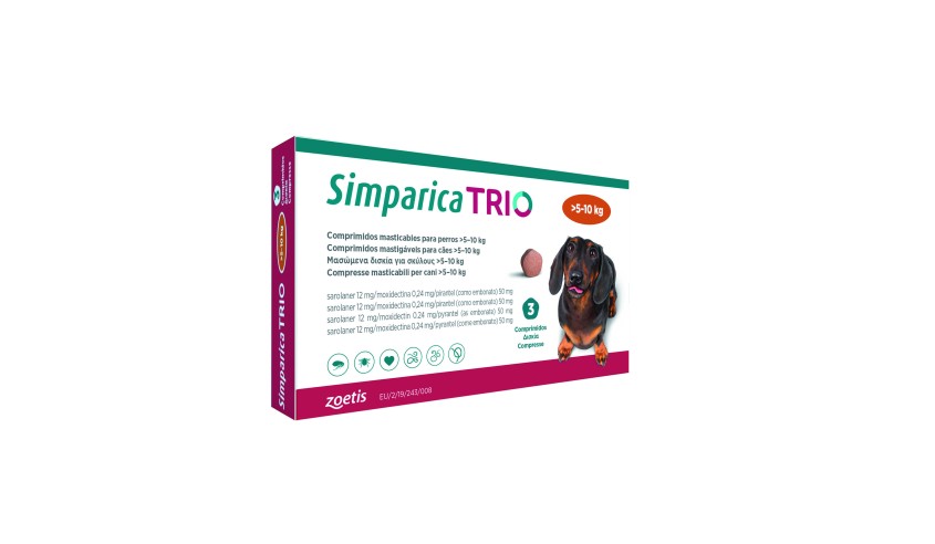 SIMPARICA TRIO 5-10 KG 3 COMP