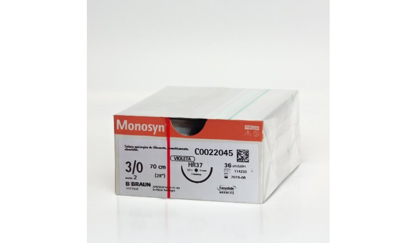 MONOSYN VIOLET 3/0 HS26 70 CM (CAJA 36 UND)