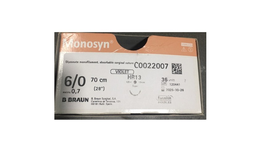 MONOSYN VIOLET 6/0 DS12 45 CM ( CAJA 12 UDS)
