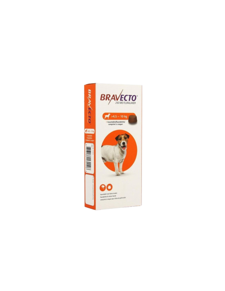 BRAVECTO 250 MG (4.5-10 KG) 1 COMP. NARANJA