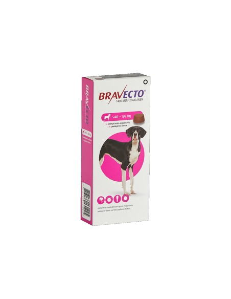 BRAVECTO 1400 MG (40-56 KG) 1 COMP. FUCSIA