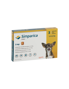 SIMPARICA 5 MG 1.3 - 2.5 KG...