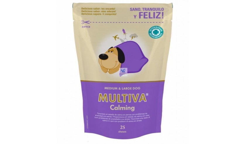 MULTIVA CALMING PERRO MEDIANO Y GRANDE 25 CHEWS