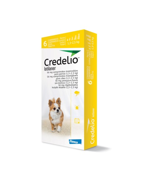 CREDELIO 56 MG 1.3-2.5 KG 6 COMP (AMARILLO)