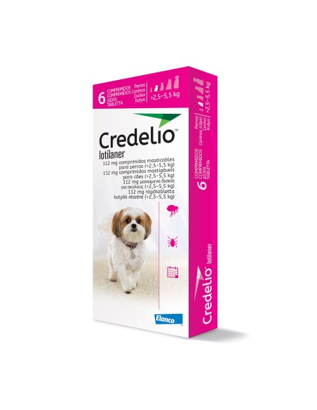 CREDELIO 112 MG 2.5-5.5 KG 6 COMP (ROSA)
