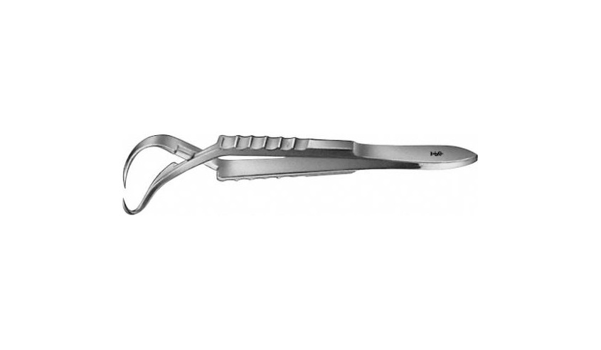 PINZA CAMPO SCHAEDEL CURVA 85MM
