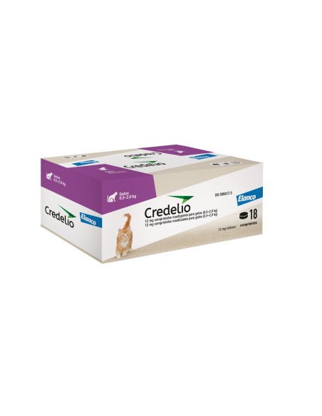 CREDELIO GATO 12 MG 0-2 KG 18 COMP  MORADO