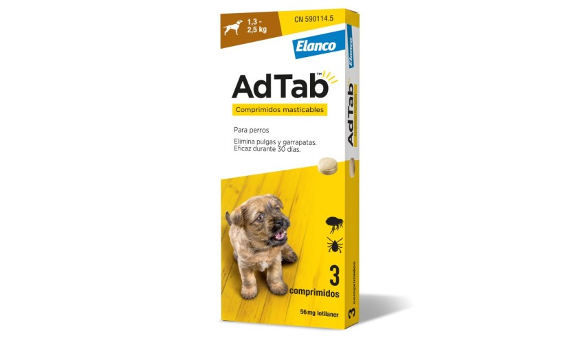ADTAB 56 MG COMP MASTICABLE PERRO  1 3-2 5 KG  3 COMP