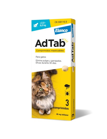 ADTAB 48 MG COMP MASTICABLE GATO   2-8 KG  3 COMP