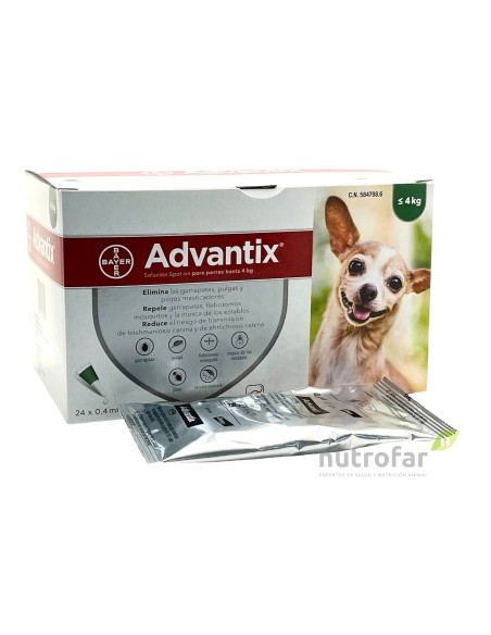 ADVANTIX 0-4 KG 24 PIPETAS