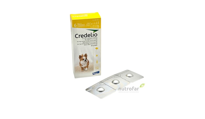 CREDELIO 56 MG 1.3-2.5 KG 6 COMP (AMARILLO)