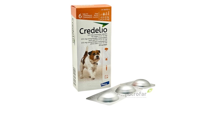 CREDELIO 225 MG 5.5-11 KG 6 COMP (NARANJA)