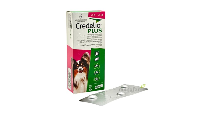 CREDELIO PLUS 112 MG 2.5-5.5 KG 6 COMP (ROSA)