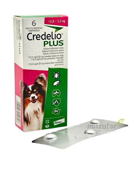 CREDELIO PLUS 112 MG 2.5-5.5 KG 6 COMP (ROSA)