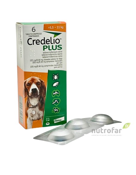 CREDELIO PLUS 225 MG 5.5-11 KG 6 COMP (NARANJA)