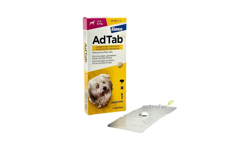 ADTAB 112 MG COMP. MASTICABLE PERRO   2,5-5,5 KG  1 COMP