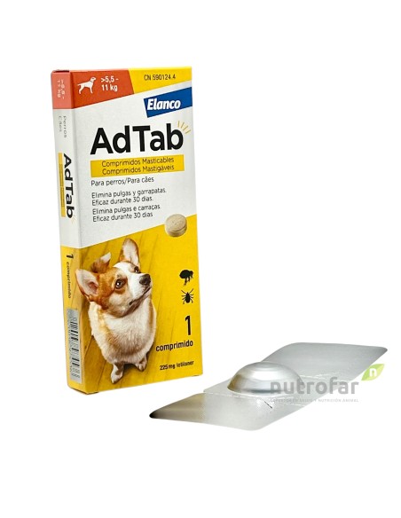 ADTAB 225 MG COMP. MASTICABLE PERRO   5,5-11 KG  1 COMP