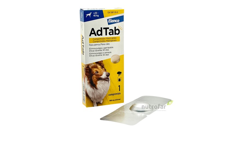 ADTAB 900 MG COMP. MASTICABLE PERRO   22-45 KG  1 COMP