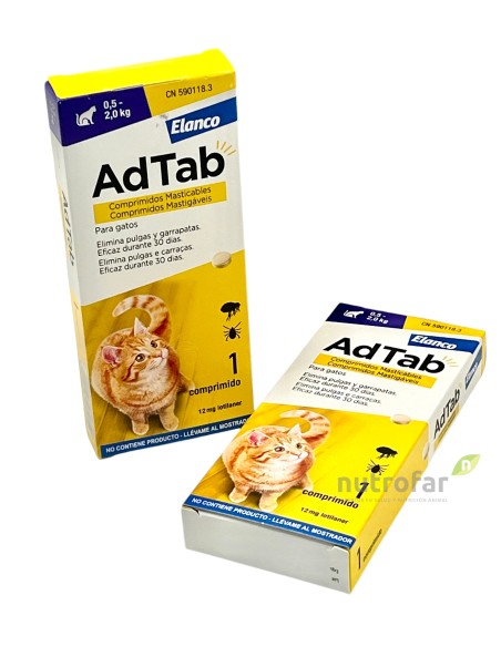 ADTAB 12 MG COMP. MASTICABLE GATO  0,5-2 KG  1 COMP