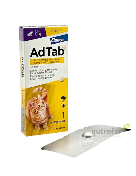 ADTAB 12 MG COMP. MASTICABLE GATO  0,5-2 KG  1 COMP