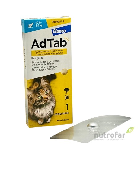 ADTAB 48 MG COMP. MASTICABLE GATO   2-8 KG  1 COMP