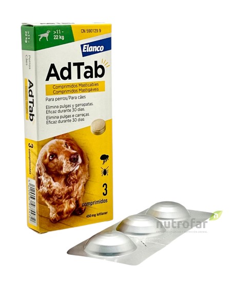 ADTAB 450 MG COMP MASTICABLE PERRO   11-22 KG  3 COMP