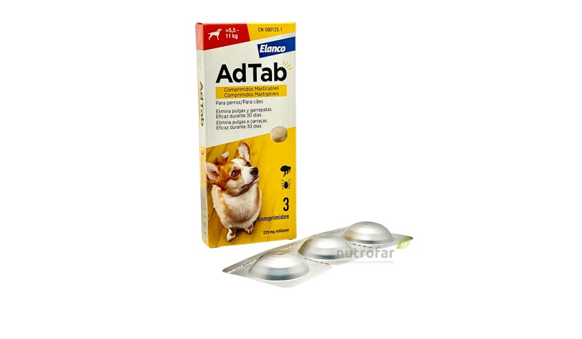ADTAB 225 MG COMP MASTICABLE PERRO   5 5-11 KG  3 COMP