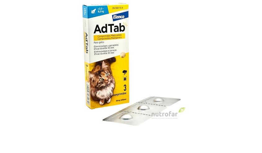 ADTAB 48 MG COMP MASTICABLE GATO   2-8 KG  3 COMP