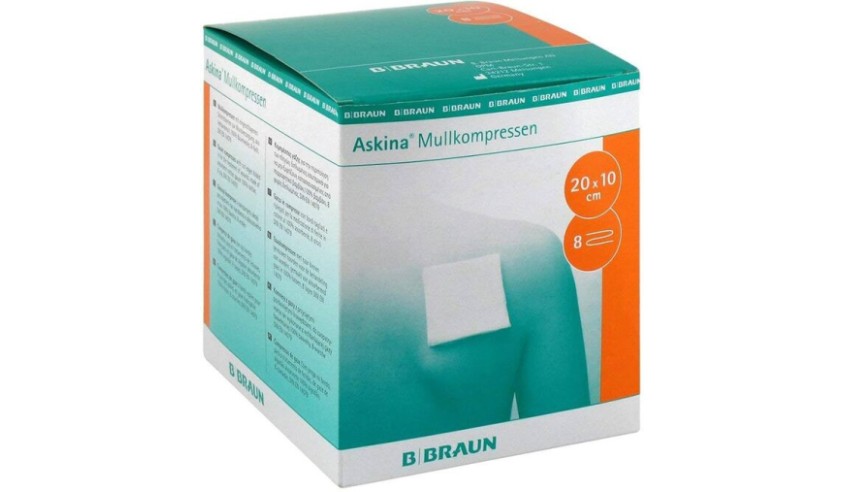 ASKINA MULLKOMPRESSEN 20 X 10CM 25...