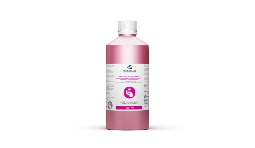 KIMISCIENSE SOLUCION ROSA DE DIGLUCONATO DE CHORHEXIDINA 4% 500 ML