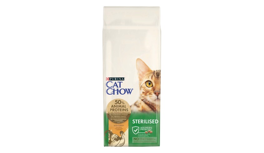 CAT CHOW STERILISED PAVO 15KG