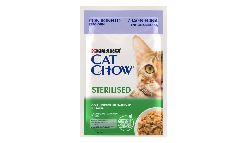 CAT CHOW STERILISED CORDERO&JUDIAS...