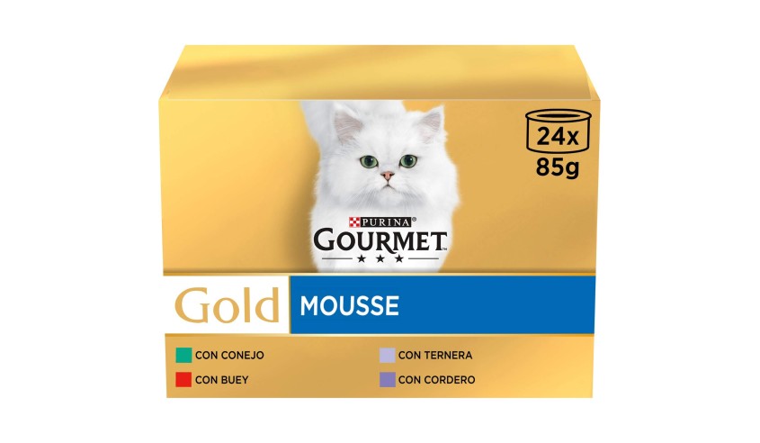 GOURMET GOLD MOUSSE PACK SURTIDO 24X85G